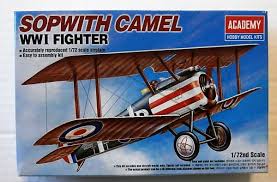 The sopwith camel was a british ww1 single seater fighter and first saw service at the western front in 1917. Academy 1 72 Sopwith Camel Ww1 Fighter Models Kits Military