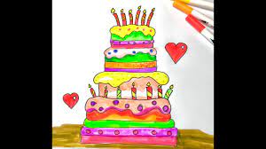 In diesem neuen video zeige ich euch, wie man einen mega niedlichen geburtstagskuchen zeichnen kann #geburtstag #kawaiibilder #malen #kuchenviel spaß. Riesen Torte Geburtstagstorte Kuchen Malen Und Zeichnen Leicht Einfach Fur Kinder Und Anfanger Youtube