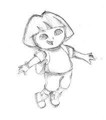 Sketch Of Dora Mini Canvas Art Disney Sketches Drawings