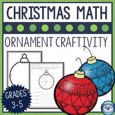 Christmas Ornaments Geometry Craftivity Classroom Christmas Activities Christmas Geometry Activities Holiday Math