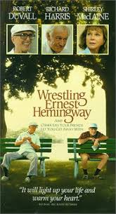 Amazon.com: Wrestling Ernest Hemingway [VHS] : Robert Duvall, Richard  Harris, Shirley MacLaine, Sandra Bullock, Micole Mercurio, Marty Belafsky,  Harold Bergman, Piper Laurie, Ed Amatrudo, Jag Davies, Rudolph X. Herrera,  Persephone Felder, Lajos