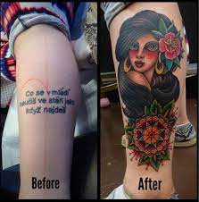 American Traditional Coverup From Jk At Moon Sheen Tattoo In Nyc American Traditional Tattoos Tattoo Cover Up