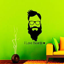 wall decals barber shop hipster decal vinyl sticker home decor beauty hairdressing salon hipster face i love beards b beard art vinyl wall decals vinyl sticker