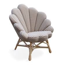 The Venus Chair Skillfully Upholstered In Our Jajim Stripe Weave Madeinbritain Wicker Chair Chair Upholster