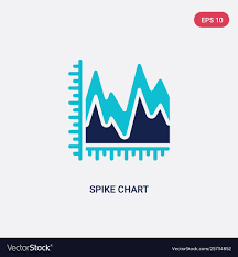 Two Color Spike Chart Icon From Business Concept
