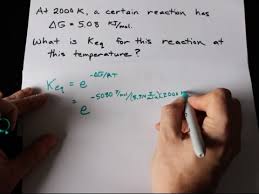 If we know the standard state free energy change, go, for a chemical process at some temperature t, we can calculate the equilibrium. How To Calculate Keq From Delta G Youtube