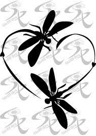 Vector Dragonfly Love Heart Clipart Valentinessvgdxfai Etsy In 2021 Clip Art Dragonfly Images Dragonfly Clipart