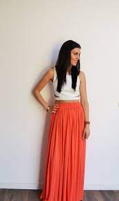 Modèle élastiqué à la taille. Maxi Jupe Longue Corail Taille Haute Jupe Longue Ete Jupe Corail Jupe Longue Plissee Et Fluide Jupes Longues Mariage Boheme Jupe Corail Jupe Longue Maxi Jupe