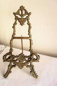Great design and size to fit anywhere. Vintage Brass Easel Ornate Brass Stand Bookstand Table Top Stand Picture Stand Menu Holder Brass Plate Stand Cook Book Hol Vintage Brass Ornate Cookbook Holder