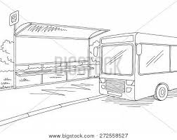 This illustration is perfect for a variety of different design projects. Bus Stop Graphic Vector Photo Free Trial Bigstock