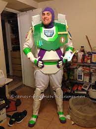 Easy And Fun Homemade Buzz Lightyear Costume Buzz Lightyear Costume Buzz Lightyear Diy Costume Buzz Lightyear
