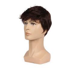 It varies from light brown to a medium dark hair. Amazon Com Men Short Brown Wig Handsome Male Daily Costume Synthetic Full Wigs Natural Brown Hair Replacement Wig Beauty