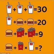 If you really like exercising your brain, figuring things 'round and 'round till you explode, then this is the page for you ! This Mcdonald S Maths Puzzle Is Baffling Facebook Daily Mail Online