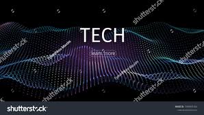 3d Abstract Digital Technology Background Futuristic Sci Fi User Interface Concept With Gradient Dots Technology Background Digital Technology User Interface