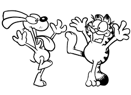 Since the mind and body are connected, you use an amazing amount of muscles when you laugh. Garfield Happy Laughing With Her Friend Coloring Page Disney Coloring Pages Cartoon Drawings Disney Colorful Drawings