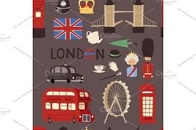London Travel Icons English Set City Flag Europe Culture Britain Tourism England Traditional Vector Seamless Pattern Background Flags Europe Europe Culture Travel Icon
