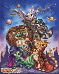 Guardians Of The Galaxy Cats 8x10 Art Print Star Lord Etsy Cat Illustration Cat Artwork 8x10 Art Prints