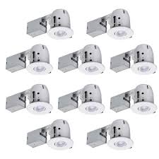 Globe Electric 4 In White Dimmable Recessed New Construction And Remodel Lighting Kit 10 Pack 90540 The Home Depot