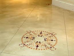 Stenciled Overlay Concrete Stained Floors Stencil Concrete Stained Concrete