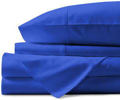 Blue california king designer bedding. 100 Egyptian Cotton Sheet Set King Royal Blue Amazon Ca Home