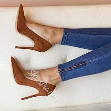 Giuseppe zanotti for men ss21 collection. Brown Pointed Toe Slip On Stiletto Heels Stiletto Heels Fashion Heels Heels