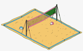 Beach-Volleyball - Draw A Beach Volleyball Court Transparent Png - 849X526  - Free Download On Nicepng