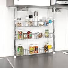 Une Etagere Telescopique Reglable En Hauteur Avec 3 Paniers De Rangement A Fixer Entre Les Meubles De C Etagere A Epices Etagere Telescopique Rangement Epices