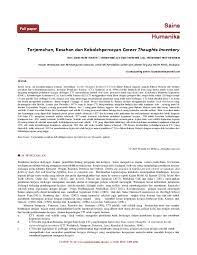 Pembentukan instrumen, kesahan dan kebolehpercayaan instrumen. Pdf Terjemahan Kesahan Dan Kebolehpercayaan Career Thoughts Inventory Nur Liyana Mohd Ibrahim Academia Edu