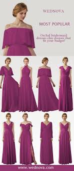 Orchid Chiffon Long Cheap Bridesmaid Dresses Under 100 Wedding Weddings Brid Orchid Bridesmaid Dresses Bridesmaid Dresses Under 100 Cheap Bridesmaid Dresses