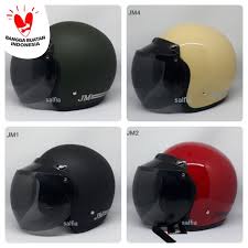 Harga dari helm bogo ini juga tidak begitu tinggi, pas di kantong anda. Jual Helm Retro Bogo Jm Sni Ori Semua Warna Tanpa Kaca Jakarta Timur Salfiashop Tokopedia