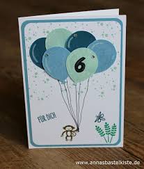 Geburtstagskarte Junge 6 Geburtstag Stampin Up Annasbastelkiste Birthday Card Boy Geburtstagskarte Geburtstag Junge Karten