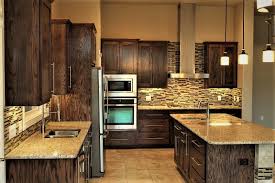 custom oak cabinets, granite