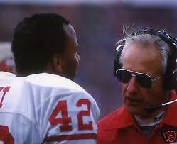 RONNIE LOTT-GEORGE SEIFFERT SF 49ERS 8X10 SPORT PHOTO