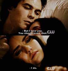 The vampire diaries is the story of elena falling in love with damon. Damon Elena Delena Vampire Diaries Damon Tvd Quotes The Vampire Diaries 3
