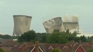The demolition was broadcast on youtube to encourage people to stay away from the. Rugeley Power Station Cooling Towers Demolished Bbc News