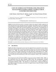The dock workers (safety, health and welfare) act, 1986. Pdf Cost Of Compliance With Health And Safety Management System Among Contractor In Construction Industry Abdul Rahim Abdul Hamid Academia Edu