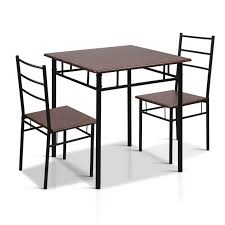 Outdoor furniture set patio garden 3 pcs chair table rattan wicker seat setting. Artiss Black Dining Table And Chairs Set Bunnings Australia