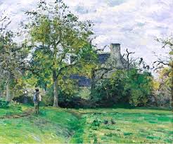La Maison De Piette A Montfoucault Camille Pissaro Art Work I Love Camille Pissarro Impressionism Impressionist