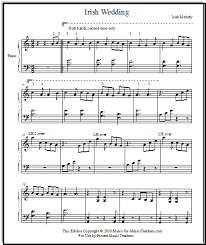 Free Printable Sheet Music For Piano Students Irish Wedding In Three Versions Sheet Music Piano Sheet Music Printable Sheet Music