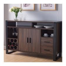 Chaires Simplistic Buffet Table With Efficient Storage Option Black Dining Room Dining Room Sideboard Wine Rack Sideboard