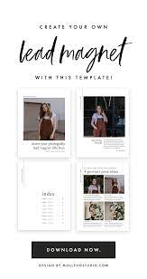 Lead Magnet Template For Photographers Social Media Marketing Opt In Freebie Email List Newsletter Marketing Kit In 2021 Photography Business Branding Photography Marketing Templates Photography Buisness
