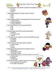 Potato Trivia Worksheet Trivia Questions For Kids This Or That Questions Science Questions For Kids