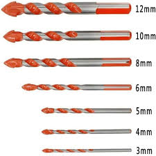 Available in three different sizes, these. High Quality Triangular Overlord Handle Multifunctional Drill Bits Ultimate Punching Drill Bits Set With Tungsten Carbide Tip Metal Drill Bit Sets For Concrete Brick Glass Plastic And Wood Set Of 7 Pcs Tools