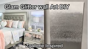These bedroom nightstands features exciting and sophisticated patterns. Diy Z Gallerie Inspired Glitter Wall Art Bedroom Makeover Youtube