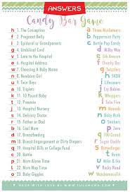 The Ultimate Baby Shower Candy Bar Game Baby Shower Candy Bar Game Baby Shower Candy Bar Funny Baby Shower Games