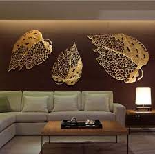 Blue heron looking up copper art. Large Leaf Golded Iron Wall Art For Home Decoration China Metal And Home Decor Price Made In China Com