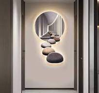 Abstract LED Wall Art Modern Acrylic Light Decor for Home | Homary