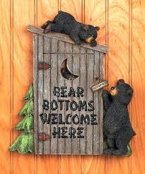 Image Detail For Black Bear Bathroom Outhouse Wall Plaque Cabin Lodge For Sale New Bear Bathroom Decor Outhouse Bathroom Outhouse Decor