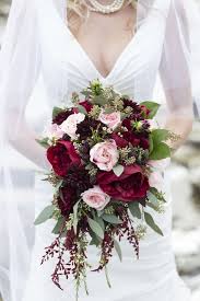 This Bouquet Is Classic And Incorporates Small Pops Of Pale Pink And Muted Green Along Cascading Wedding Bouquets Marsala Wedding Bouquet Fall Wedding Bouquets