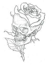 Simple Drawings Of Roses Rose Simple Skulls And Roses Drawings Amazing Tattoos In Drawings Tattoos Tatto Rose Drawing Simple Easy Flower Drawings Roses Drawing
